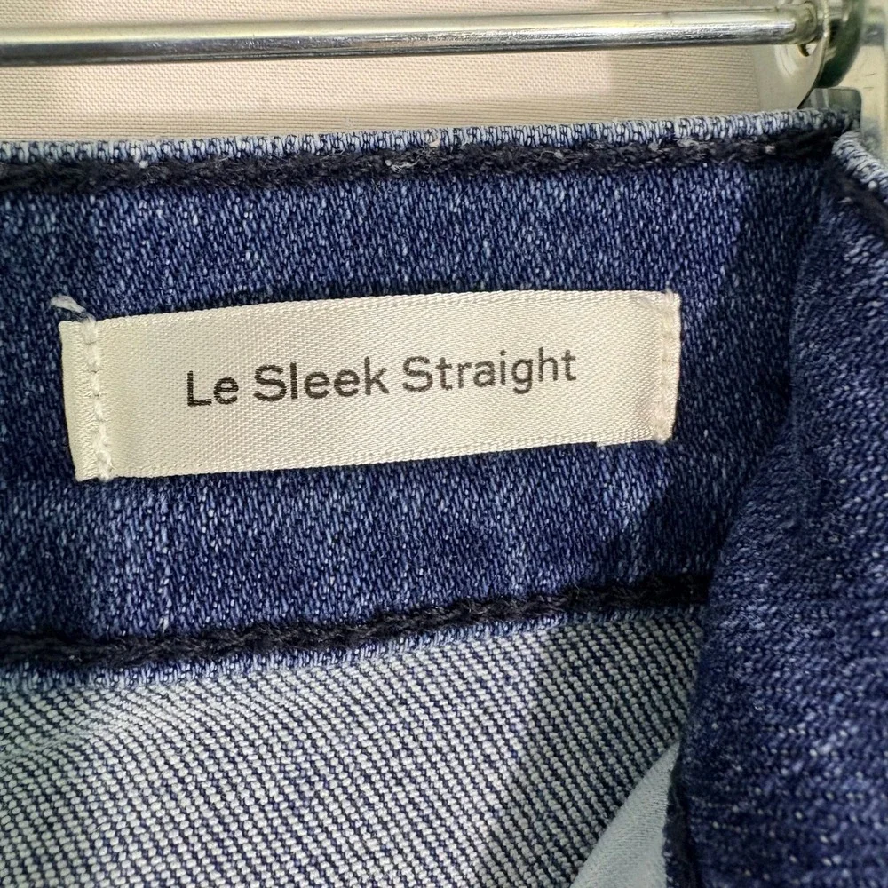 FRAME Le Sleek Straight Jeans Dark Wash High Rise Denim Size 32 - Picture 5 of 9